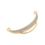 Base De Colar Liso Ouro com Resina Perolada 42 mm