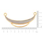 Base De Colar Liso Ouro com Resina Perolada 42 mm