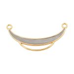 Base De Colar Liso Ouro com Resina Perolada 42 mm