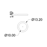 Argola de Montagem  Ouro 13 mm - AR1016-1N