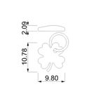 Pingente Trevo Ouro 10 mm