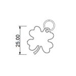 Pingente Trevo Ouro 22 mm
