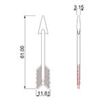 Pingente Flecha Ouro 11 mm