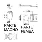 Fechamento Encaixe Ouro 18 mm