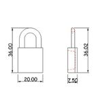 Pingente Cadeado Ouro 20 mm