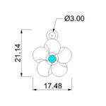 Pingente Flor Ouro 17 mm