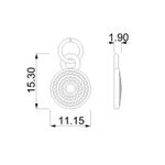 Pingente Medalha Ouro 11 mm