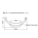 Base De Colar Liso Ouro com Resina Perolada 42 mm