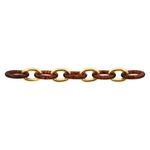 Corrente Mista Ouro com Tartaruga 22 mm