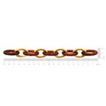 Corrente Mista Ouro com Tartaruga 22 mm