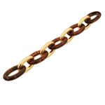 Corrente Mista Ouro com Tartaruga 22 mm