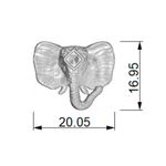 Pingente Elefante Ouro 18 mm