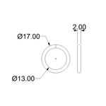 Argolas de Montagem Redenda Ouro 17 mm