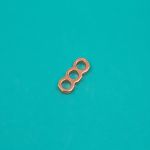 Passador Triplo Ouro 10 mm