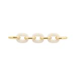 Corrente Mista Ouro com Branco 25 mm