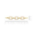 Corrente Mista Ouro com Branco 25 mm