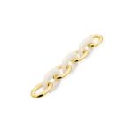Corrente Mista Ouro com Branco 25 mm