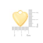 Pingente Coração Liso Ouro 22 mm
