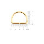 Meia Argola Ouro 30 mm