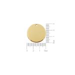 Pingente Redondo Liso Ouro 30 mm