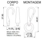 Mosquetão Argola Redonda Níquel 21 mm