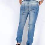 Calça Jeans Rock e Soda Masculina Destroyed Barra Elástico