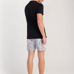 Bermuda Estampada Rock e Soda Masculina Elástico Praia Verão