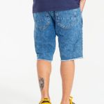 Bermuda Jeans Rock e Soda Masculina Skinny Barra Mordida