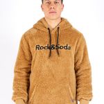 Blusão Moletom Rock e Soda Masculino Bolso Canguru Capuz Teddy