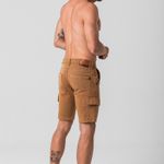 Bermuda Cargo Caramelo Sarja Masculina Rock e Soda