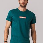 Camiseta Masculina Verde Estampa Rock e Soda