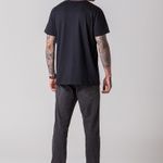 Camiseta Masculina Preta Estampa Rock e Soda