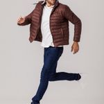 Jaqueta Puffer com capuz de moletom Masculina Rock e Soda