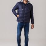 Jaqueta Puffer com capuz de moletom Masculina Rock e Soda