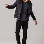 Jaqueta Puffer com capuz de moletom Masculina Rock e Soda