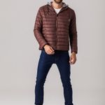 Jaqueta Puffer com capuz de moletom Masculina Rock e Soda
