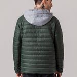 Jaqueta Puffer com capuz de moletom Masculina Rock e Soda