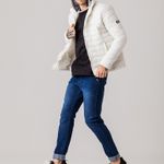 Jaqueta Puffer com capuz de moletom Masculina Rock e Soda