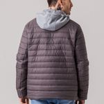 Jaqueta Puffer com capuz de moletom Masculina Rock e Soda