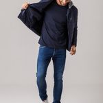 Jaqueta Puffer com capuz de moletom Masculina Rock e Soda