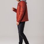 Jaqueta Puffer com capuz de moletom Masculina Rock e Soda