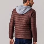 Jaqueta Puffer com capuz de moletom Masculina Rock e Soda