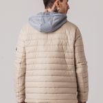 Jaqueta Puffer com capuz de moletom Masculina Rock e Soda