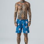 Bermuda Estampada Rock e Soda Masculina Elástico Praia Verão