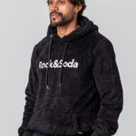 Blusão Moletom Rock e Soda Masculino Bolso Canguru Capuz Teddy