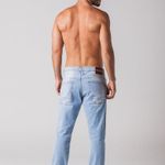 Calça Jeans Skinny Detalhes Puídos Masculina Rock e Soda