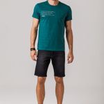 Camiseta Masculina Verde Estampa Rock e Soda