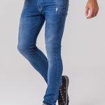 Calça Jeans Super Skinny Masculina Rock e Soda