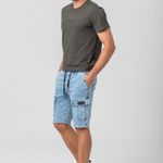 Bermuda Jeans Cargo Rock e Soda