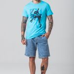 Camiseta Masculina Estampa Rock e Soda
